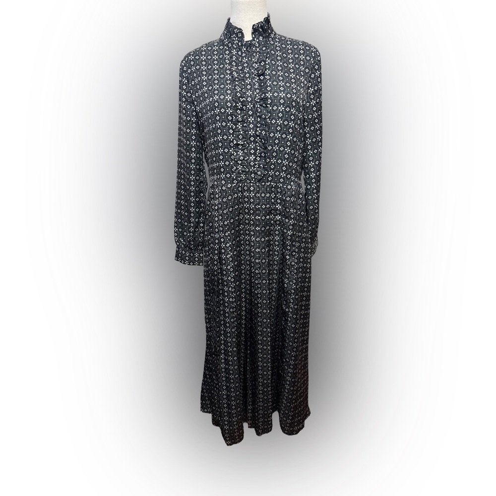 MAUVE Patterned LONG Sleeve Dress - size M